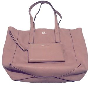 Michael Kors Large Bag and Wristlet Matching Set